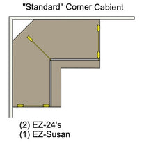 Load image into Gallery viewer, EZ-Susan (Single Rear leveler for corner cabinets)